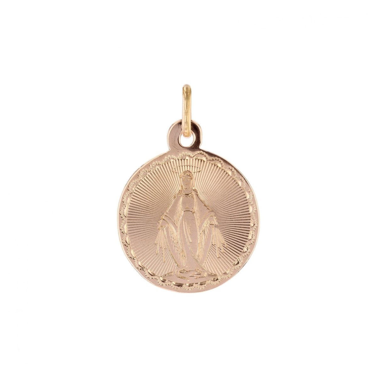 Pendentif Vierge miraculeuse en or rose - Castafiore