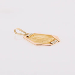 Pendentif Vierge tricolore en or jaune, or rose et or blanc - Castafiore