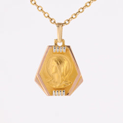 Pendentif Vierge tricolore en or jaune, or rose et or blanc - Castafiore
