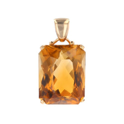 Pendentif VINTAGE Citrine en or jaune - Castafiore