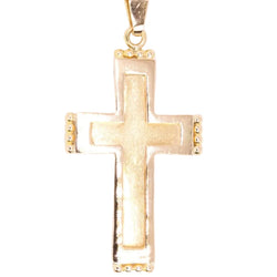 Pendentif vintage croix en or jaune - Castafiore