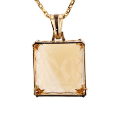 Pendentif vintage en or rose et citrine - Castafiore