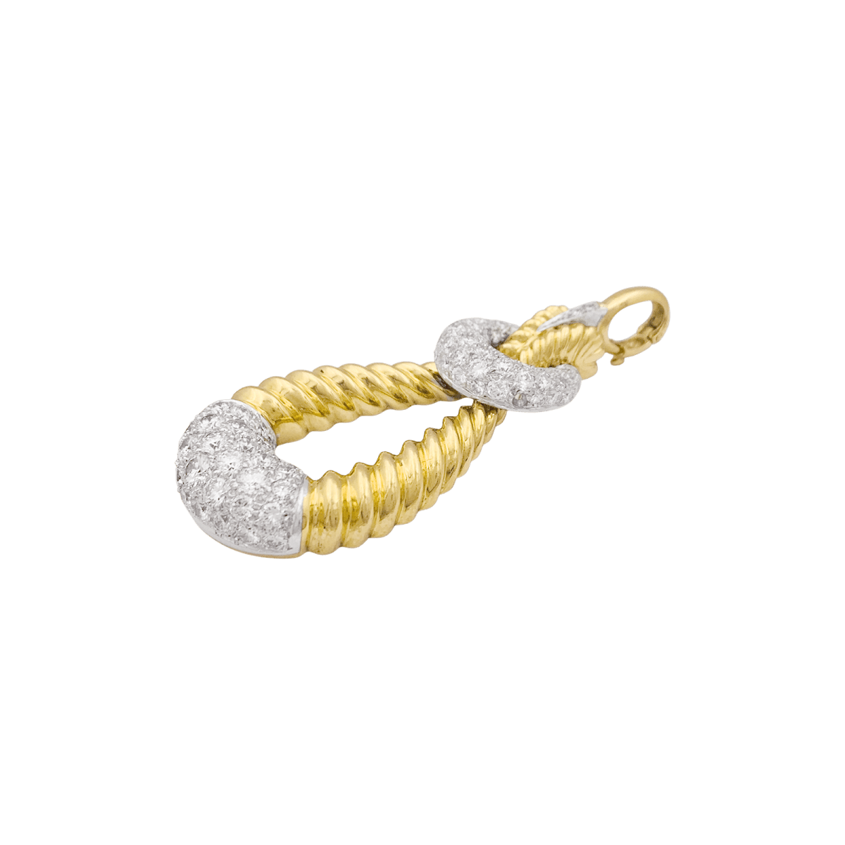Pendentif vintage Kutchinsky or, diamants. - Castafiore