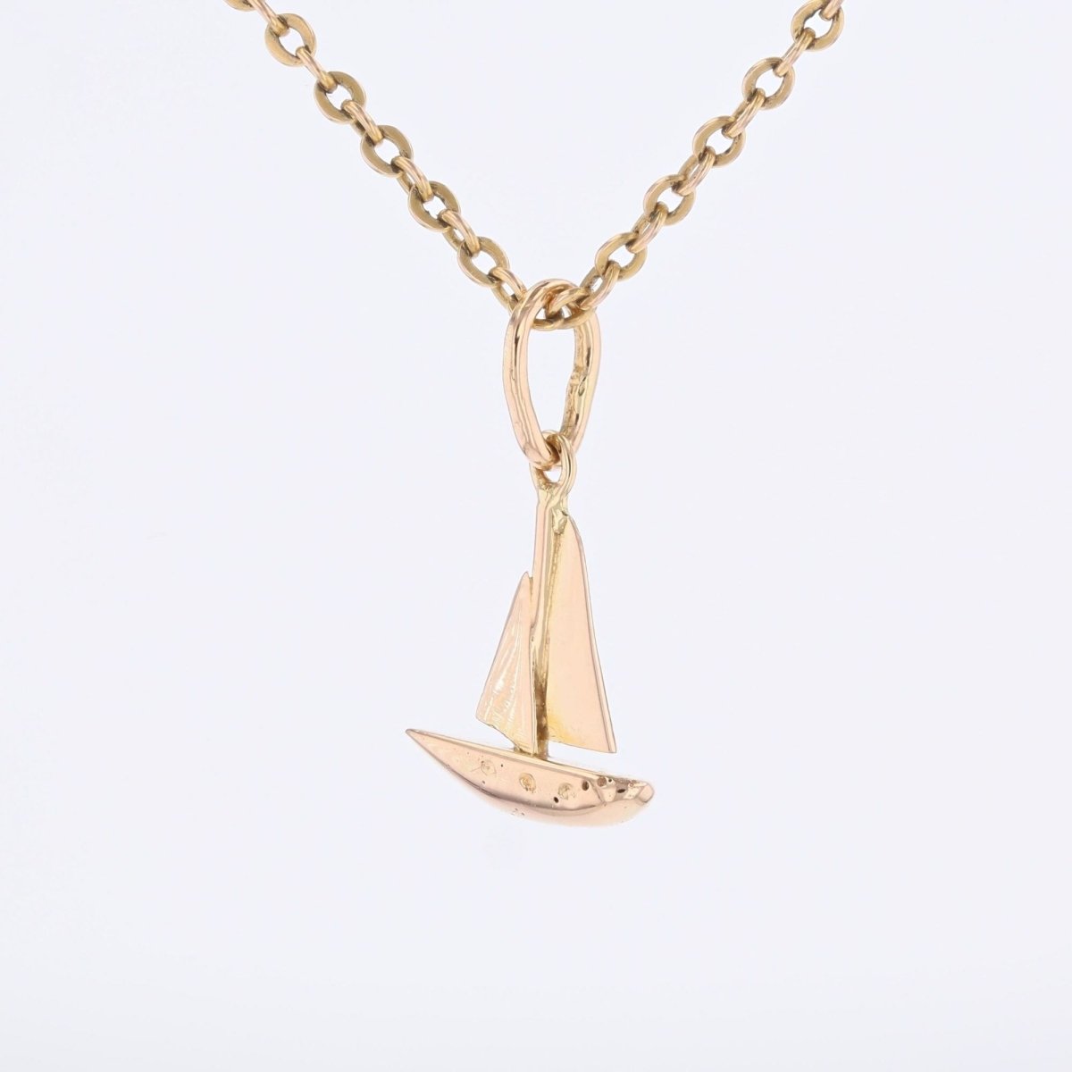 Pendentif voilier en or jaune - Castafiore