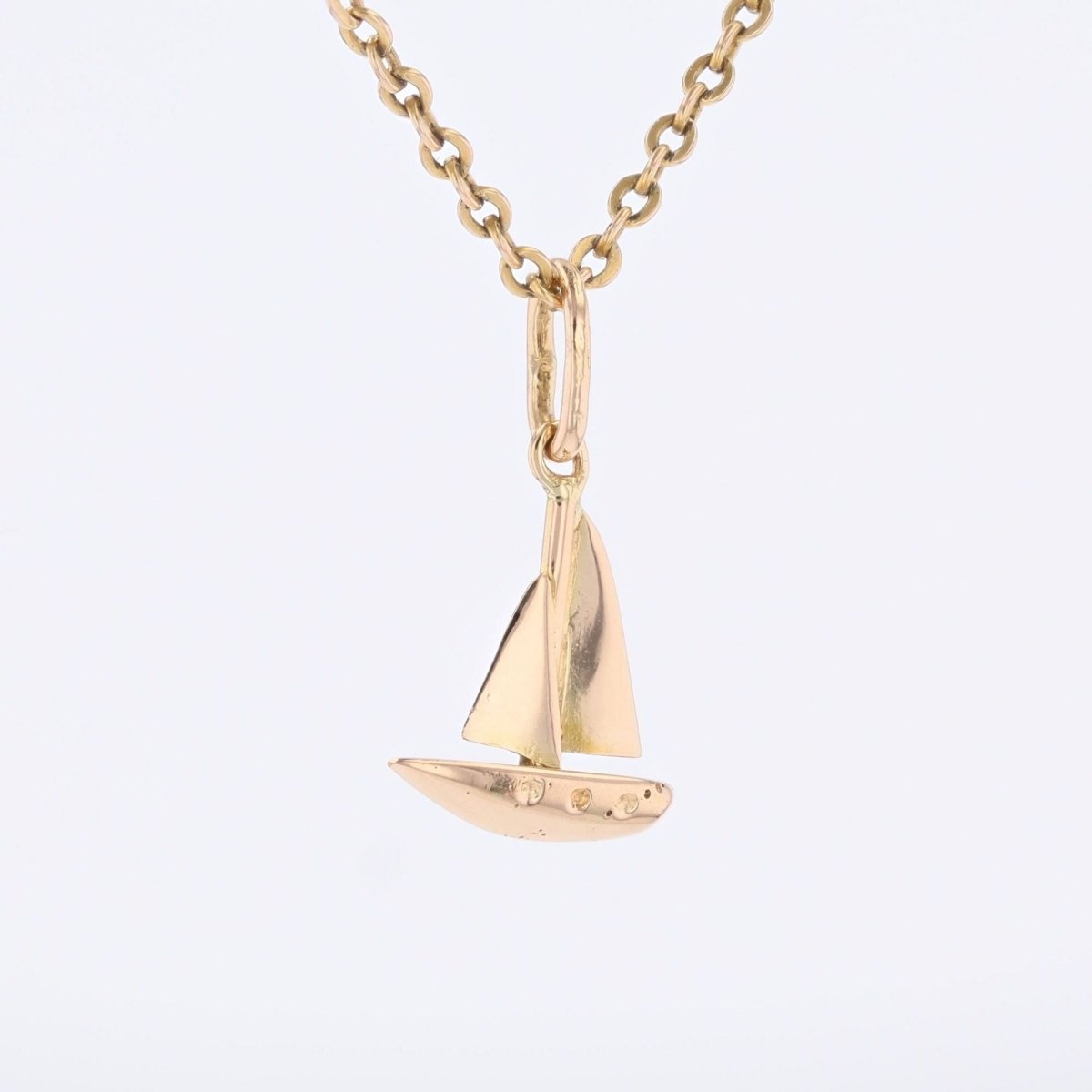 Pendentif voilier en or jaune - Castafiore