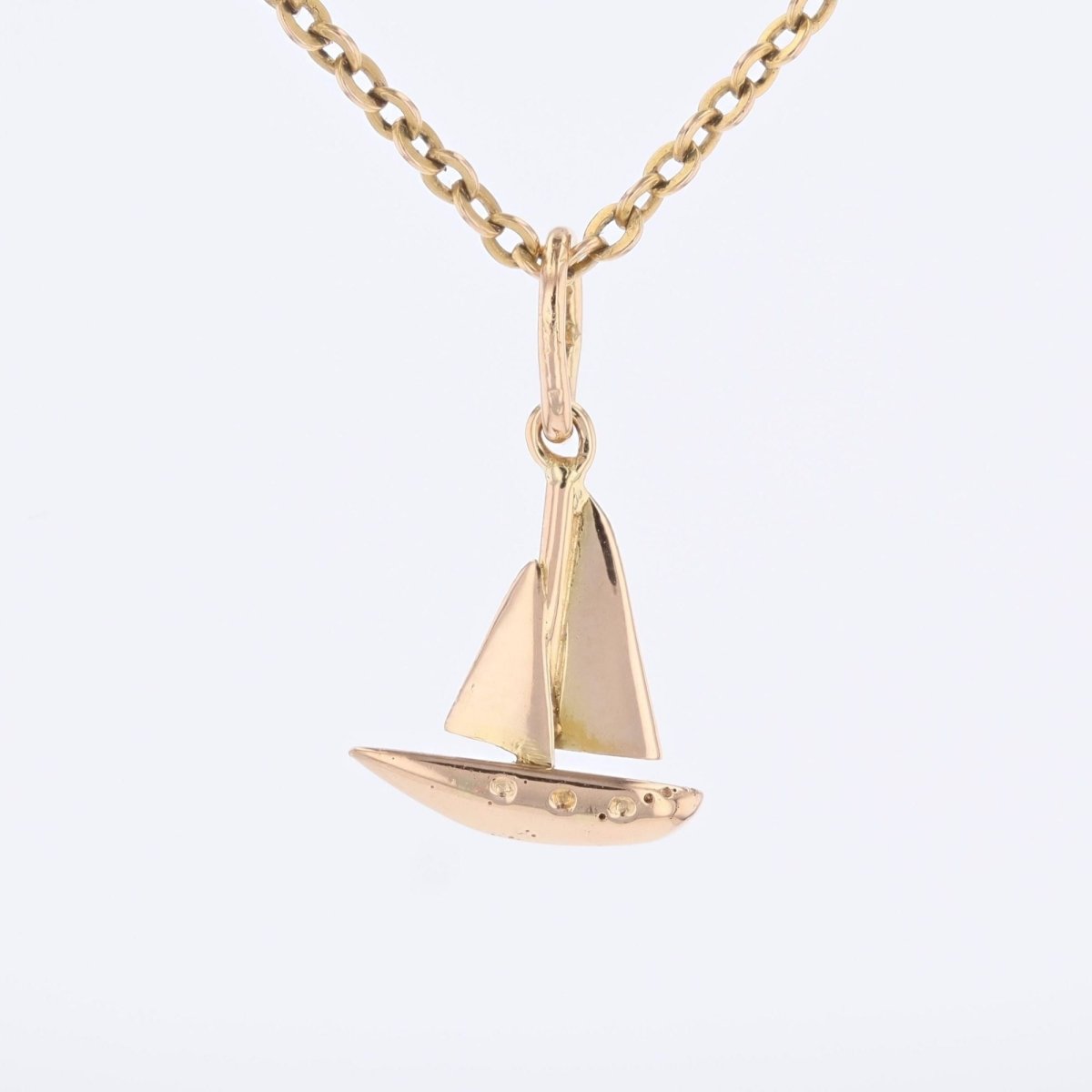 Pendentif voilier en or jaune - Castafiore