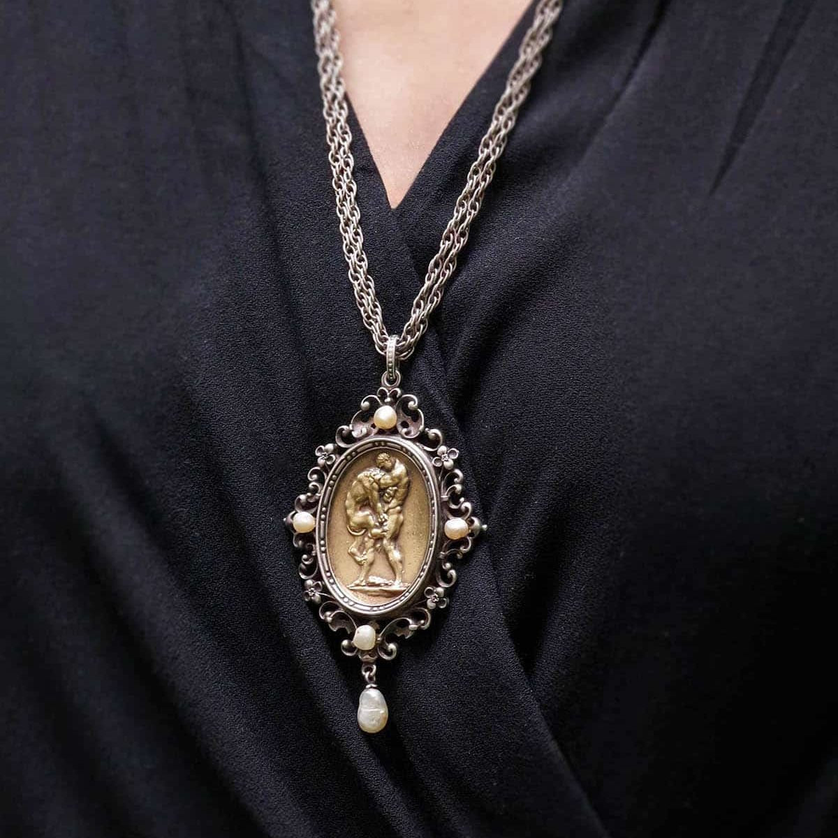 Pendentif WIÈSE "Hercule" en argent, vermeil - Castafiore