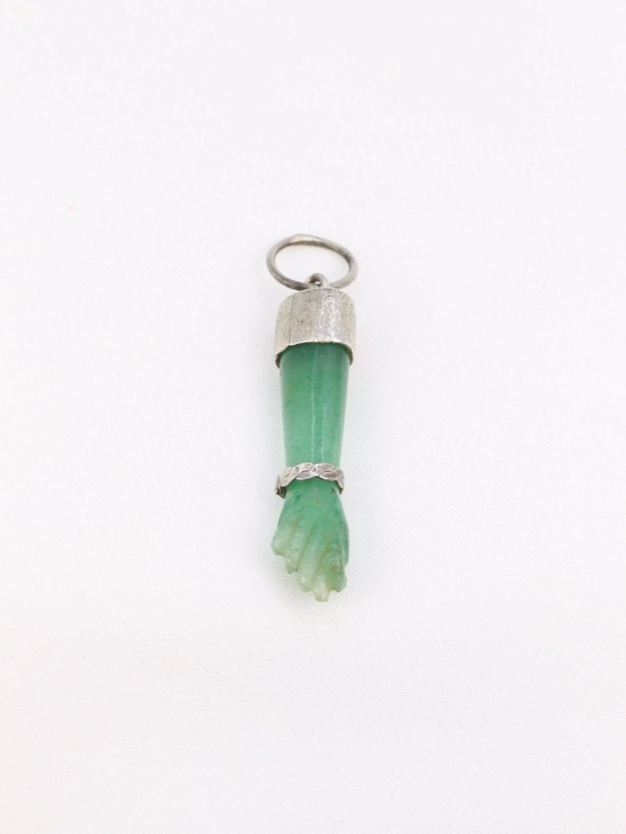 Pendentifs main de figa vintage argent pierres dures - Castafiore