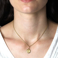 Petite médaille Sagittaire or rose - Castafiore