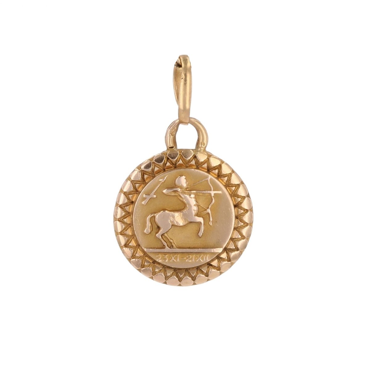 Petite médaille Sagittaire or rose - Castafiore