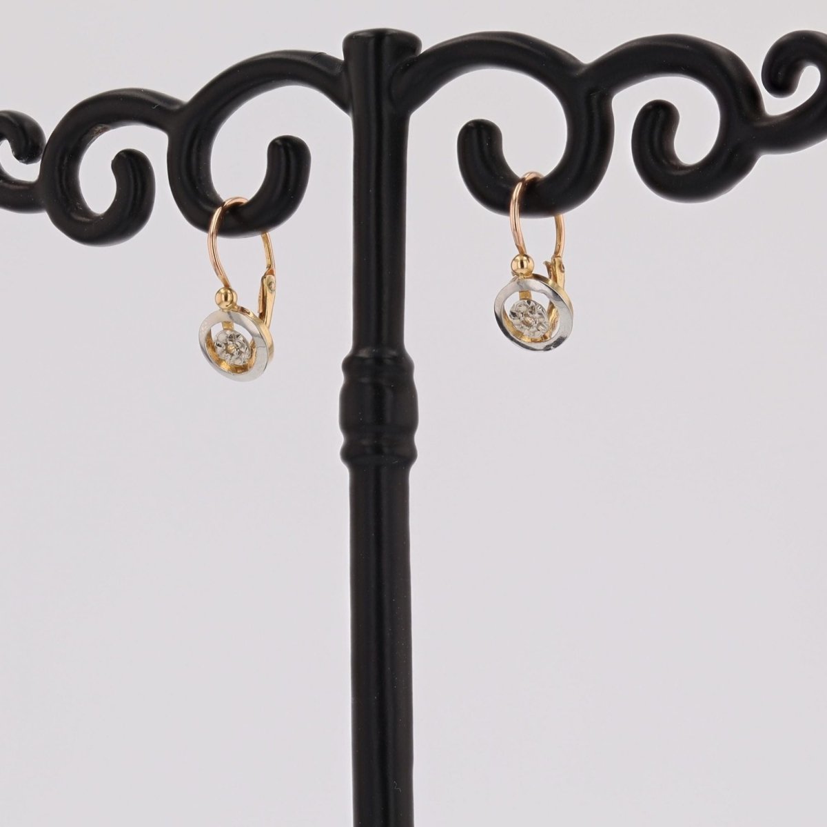 Petites dormeuses anciennes deux ors - Castafiore