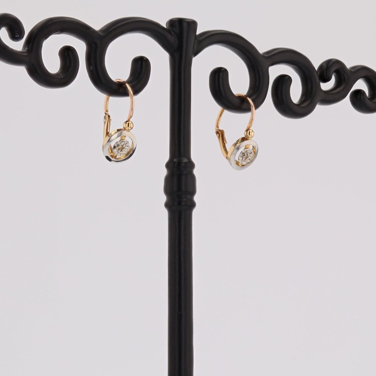 Petites dormeuses anciennes deux ors - Castafiore