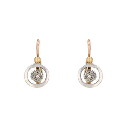 Petites dormeuses anciennes deux ors - Castafiore