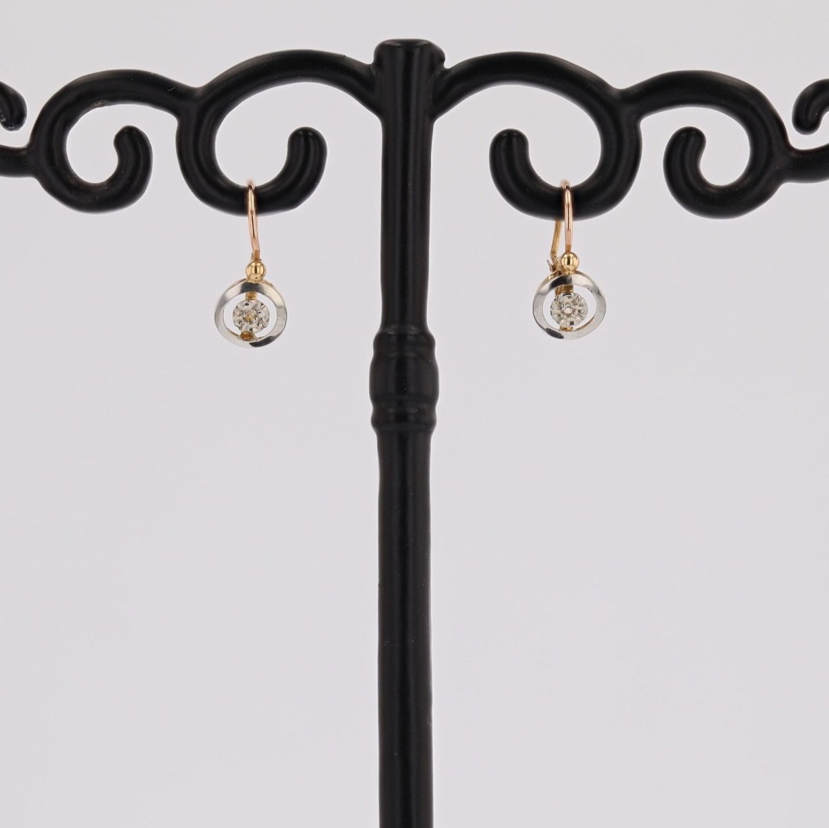 Petites dormeuses anciennes deux ors - Castafiore