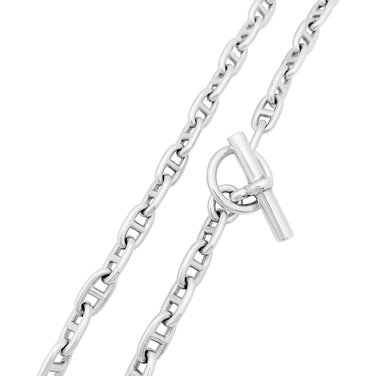 Collier Hermès "Chaîne d'ancre", en argent, petit modèle.