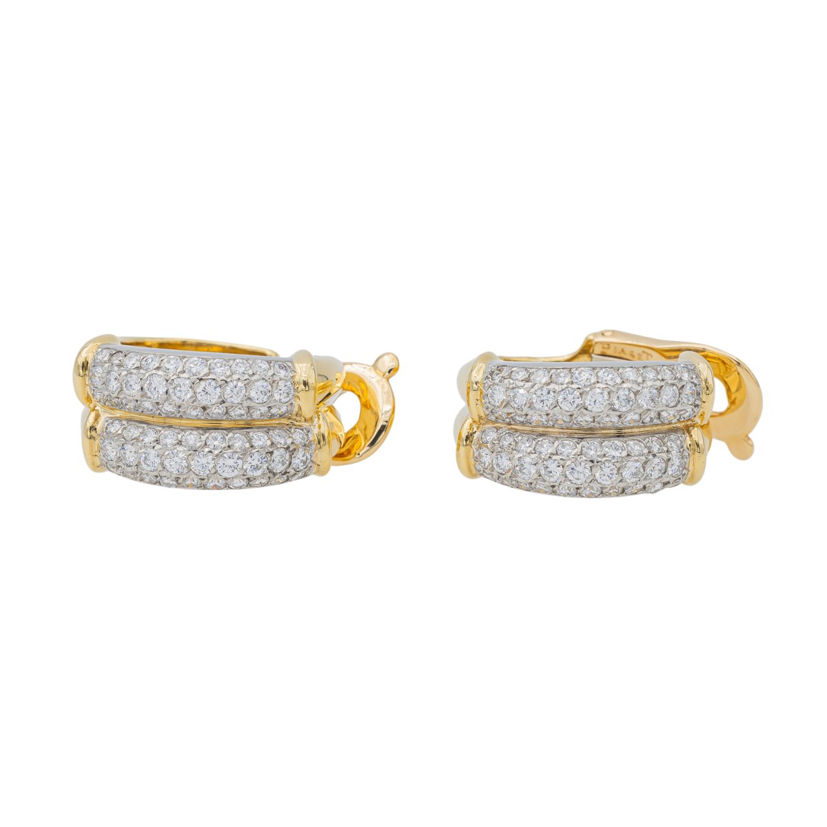 Piaget Boucles d'oreilles Créoles Or jaune Diamant - Castafiore