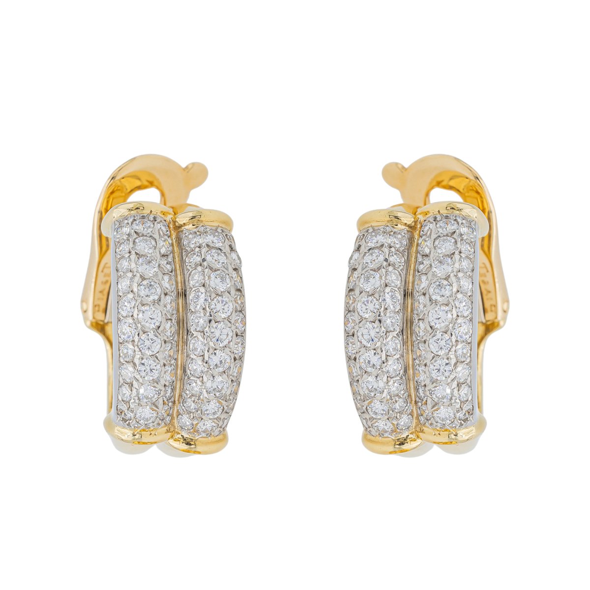 Piaget Boucles d'oreilles Créoles Or jaune Diamant - Castafiore