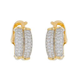 Piaget Boucles d'oreilles Créoles Or jaune Diamant - Castafiore