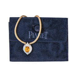 Piaget Collier Pendentif Or blanc Citrine - Castafiore