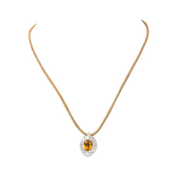 Piaget Collier Pendentif Or blanc Citrine - Castafiore