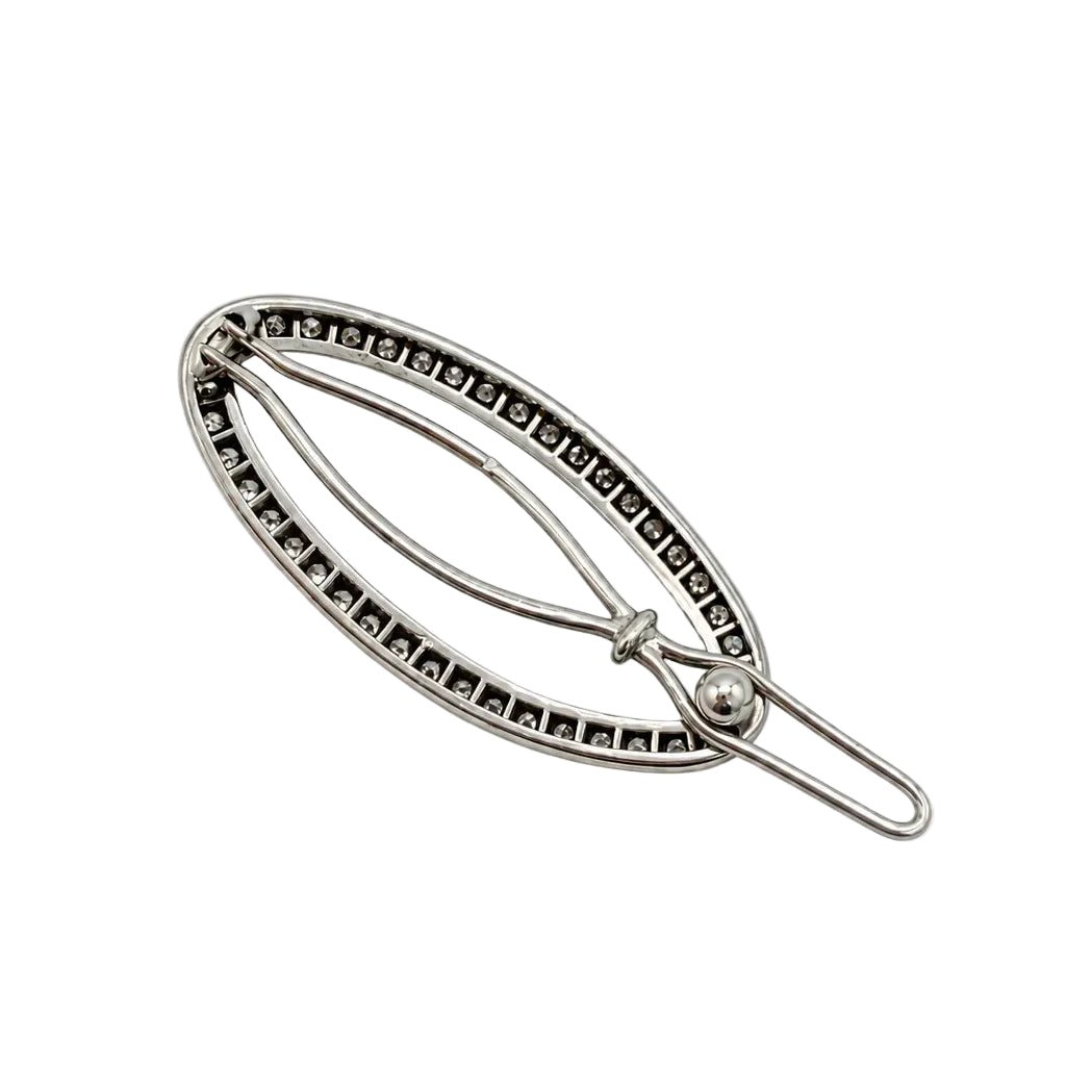 Pince à cheveux en or blanc et diamants - Castafiore