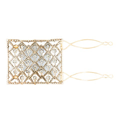 Plaque de cheveux en or jaune, argent et diamants - Castafiore