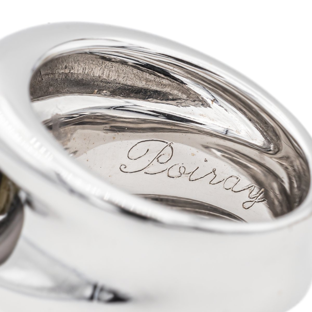 Poiray Bague Cocktail Fidji Or blanc Perle - Castafiore