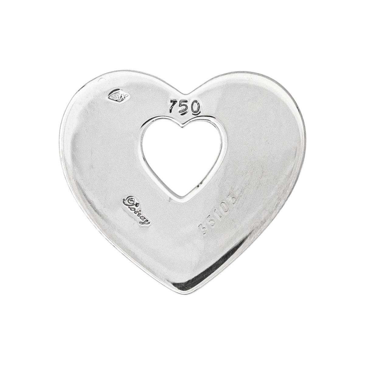 Poiray Pendentif Cœur Cœur Or blanc - Castafiore