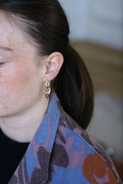 Poissardes Anciennes Coeur et Fleur Email sur Or - Castafiore