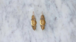 Poissardes Anciennes Coeur et Fleur Email sur Or - Castafiore