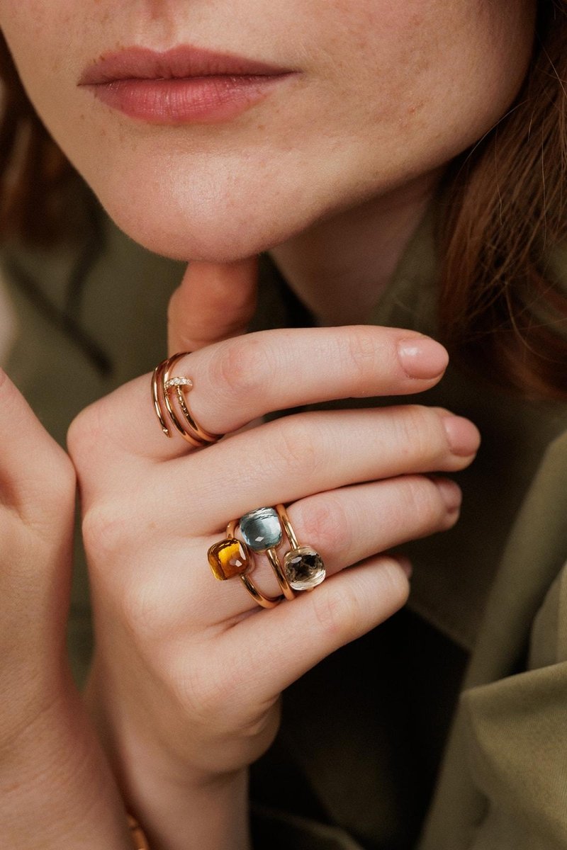 Pomellato Bague Nudo Or rose Topaze - Castafiore