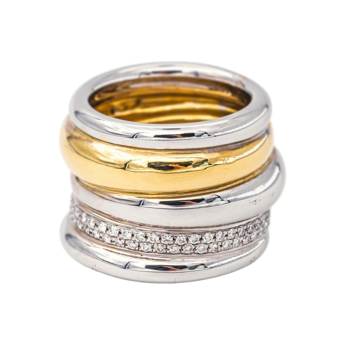 Pomellato Bague Tubolare Or blanc Diamant - Castafiore