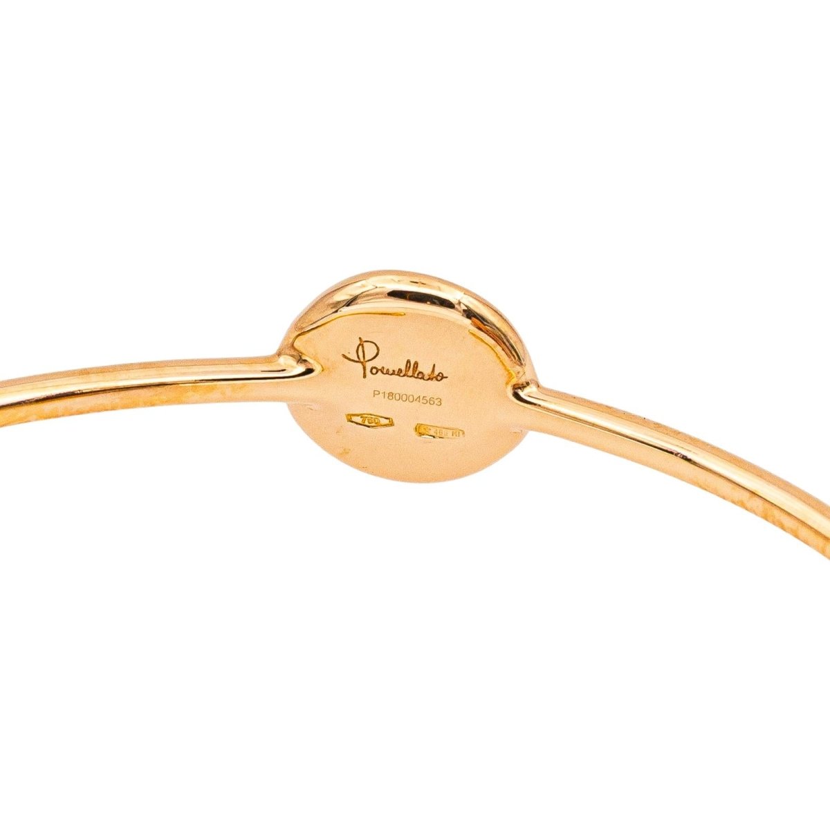 Pomellato Bracelet Demi Jonc Sabbia Or rose Diamant brun - Castafiore