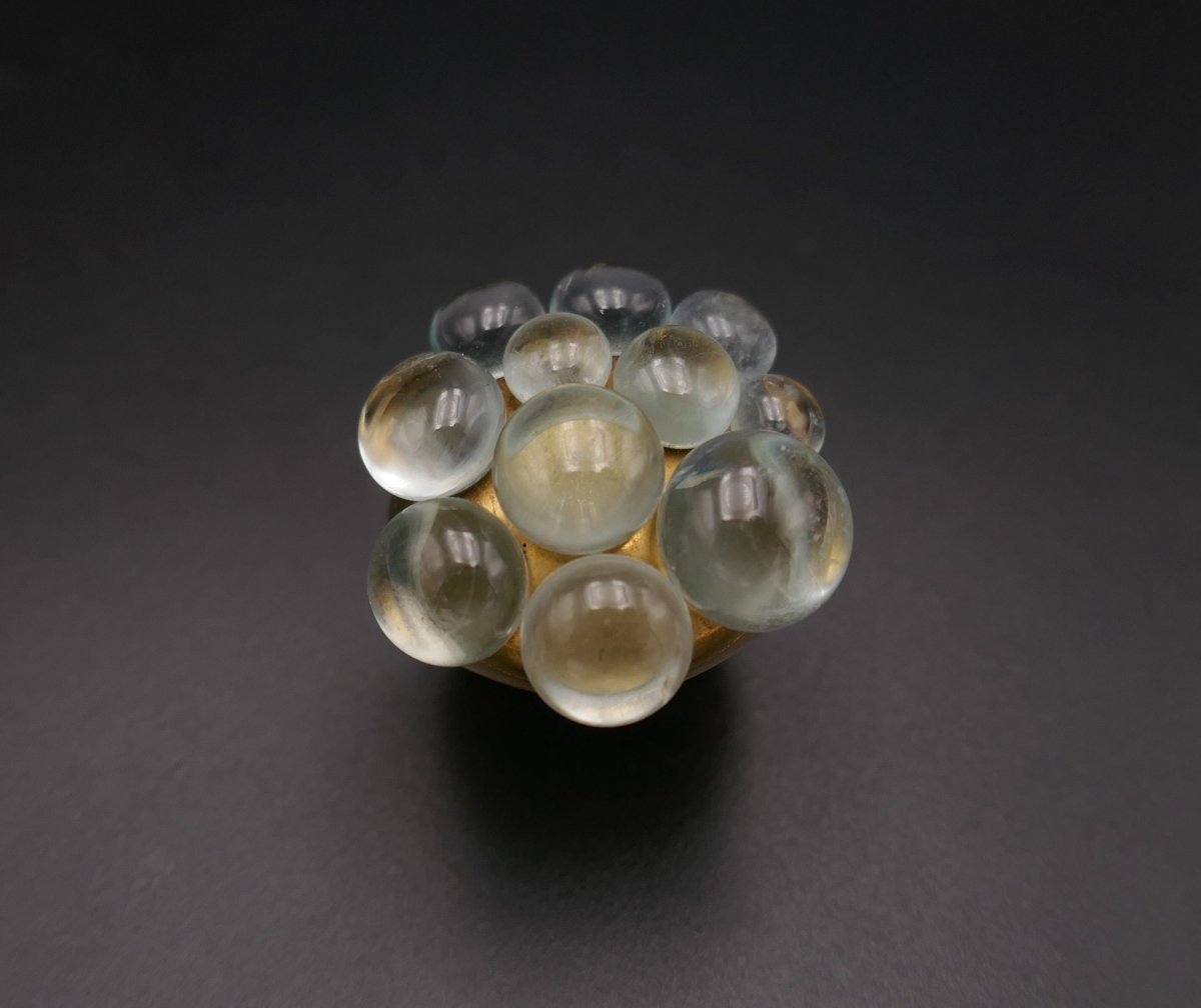 Pomellato Collection Mora, Bague Aigues Marines, Or Jaune 18 Carats. - Castafiore