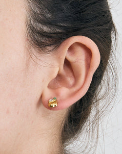 Puces D Oreille Emeraudes Or Jaune - Castafiore