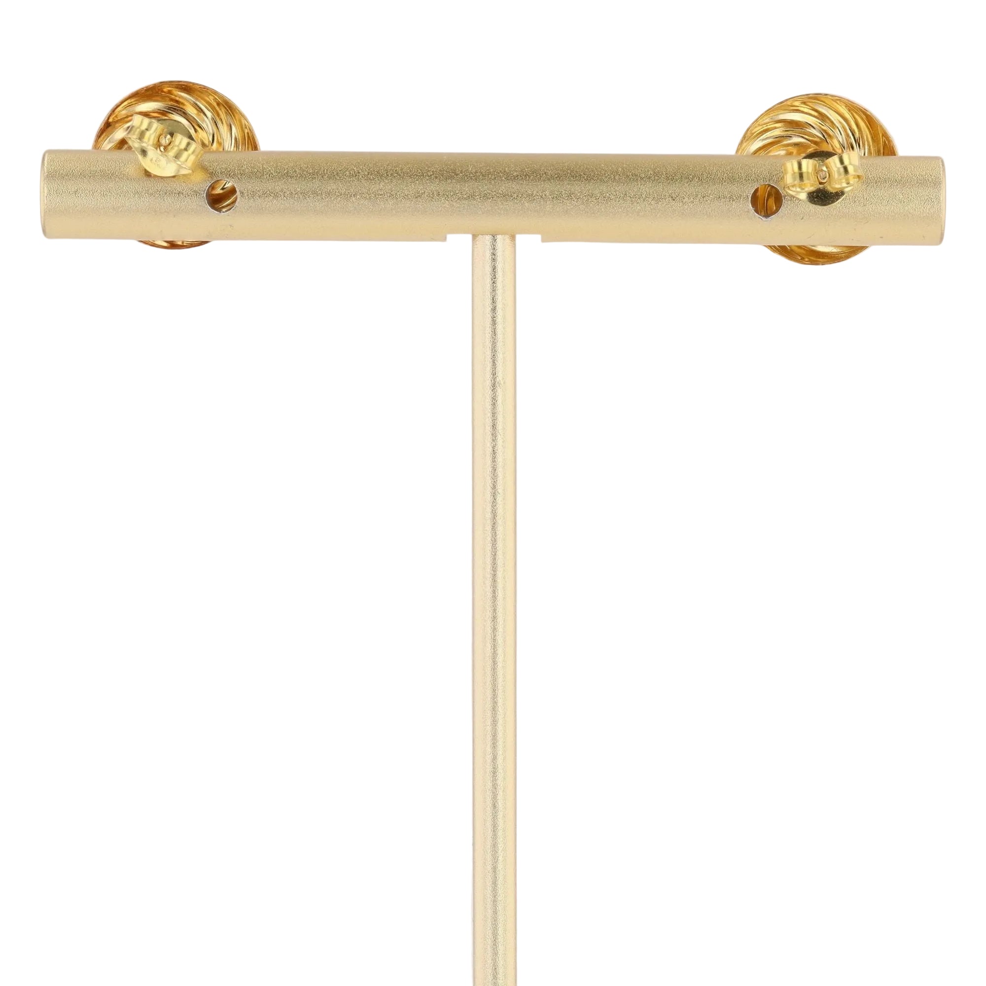 Ear chips yellow gold cultured pearl