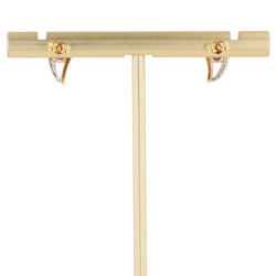 Puces d'oreilles rubis diamants deux ors