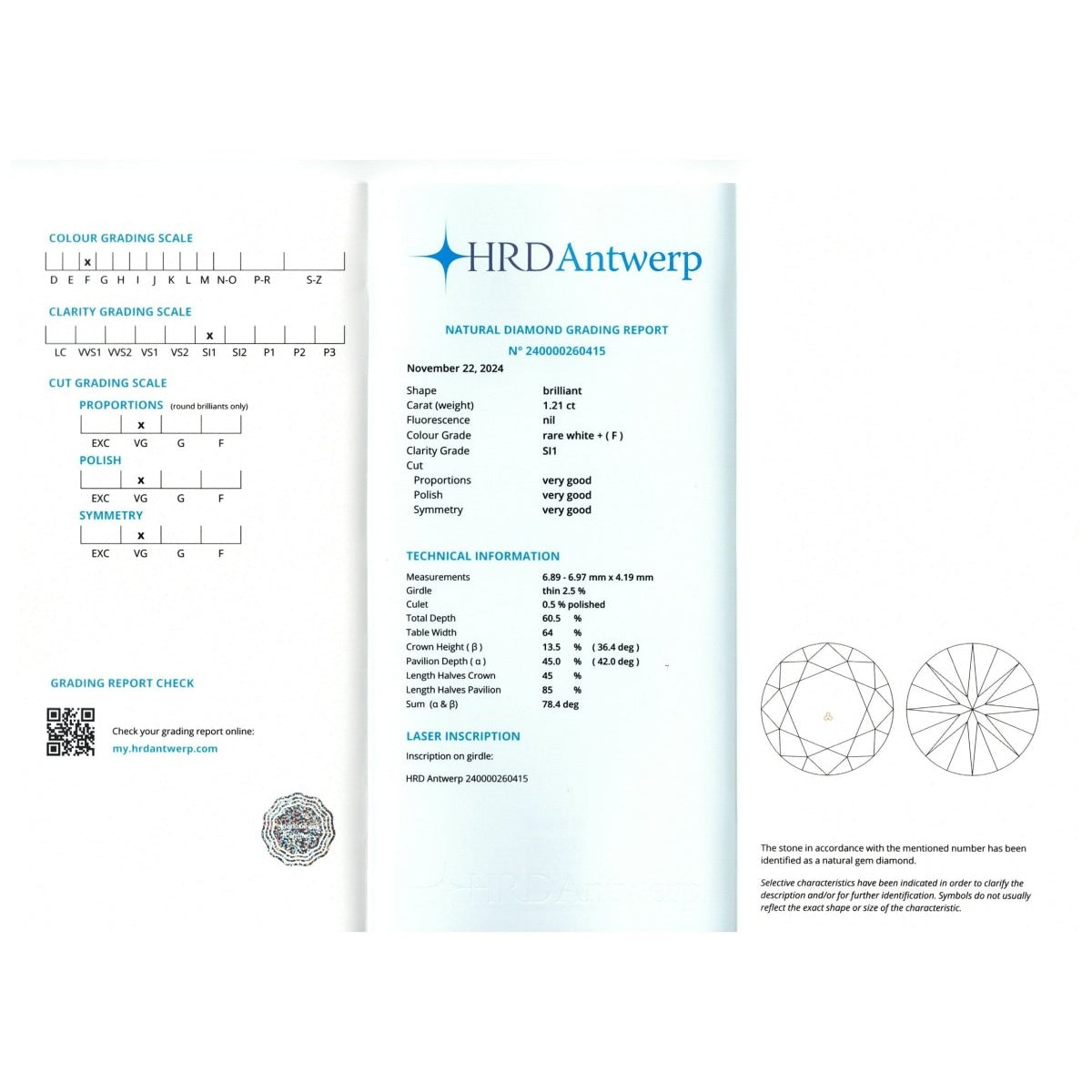 Puces d'oreilles diamants de 1,22 Cts en or gris 18k. E - F - VVS1 - SI1. Système Alpa. Certifiés HRD. - Castafiore