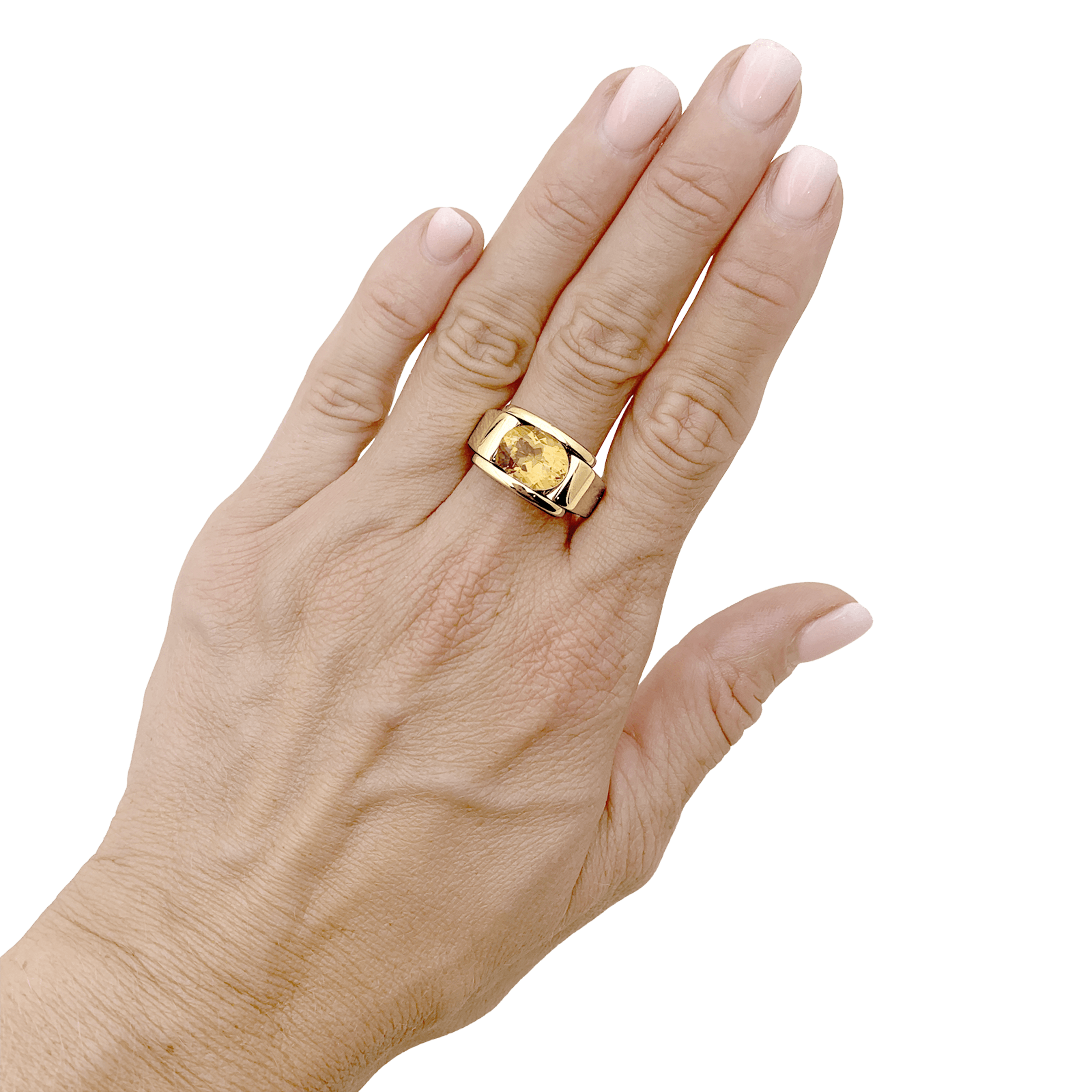 Bague Mauboussin, "Alessandra", or jaune et citrine.