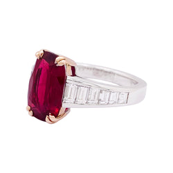 Bague Manalys, en or diamants et rubis.