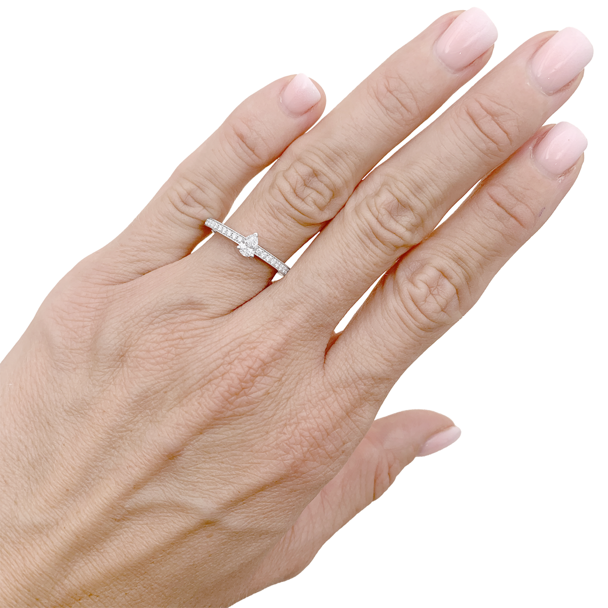 Bague Chaumet "Triomphe de Chaumet", platine, diamants.