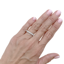 Alliance tour complet or blanc et diamants.