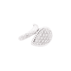 Bague BOUCHERON "Serpent Bohème motif L", or blanc, diamants.