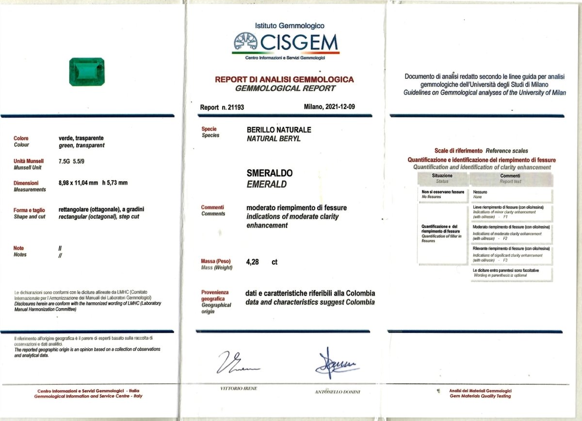 Retro Certified Colombian Emerald Diamond Cocktail Gold Ring - Castafiore