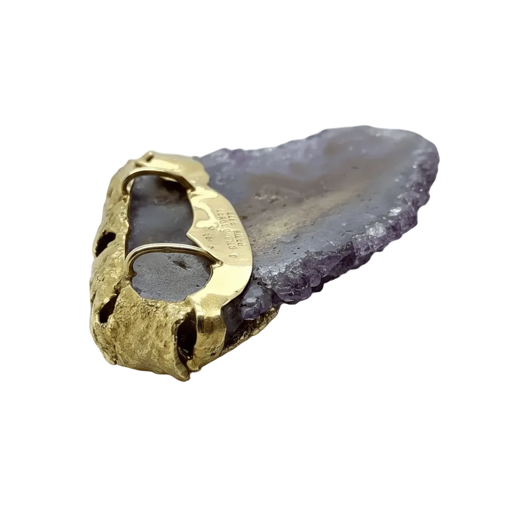 Roland Schad - Pendentif Or jaune et Améthyste - Castafiore