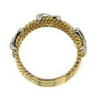 Rope Design Diamond Gold Band Ring - Castafiore