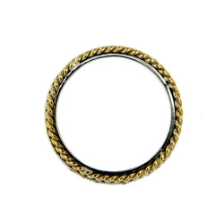 Rope Motif Diamond Gold Band Ring - Castafiore