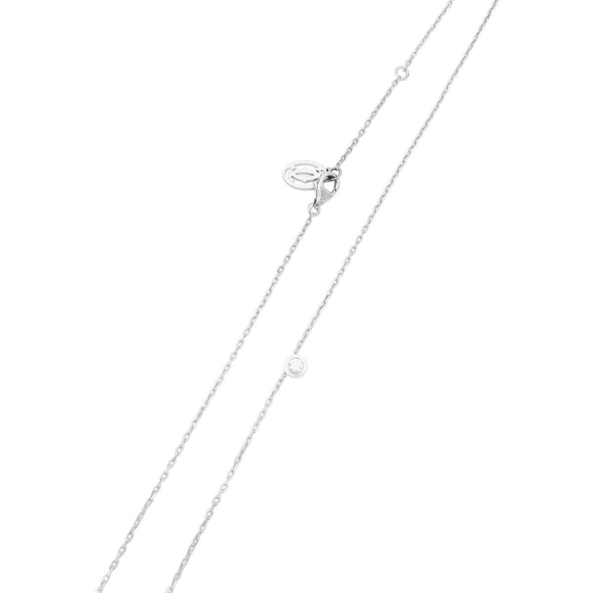 Collier Cartier "Cartier d'Amour", or blanc, diamant.