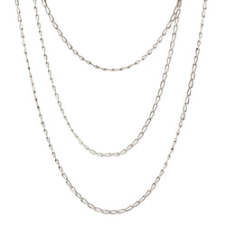 Sautoir ANCIEN Maille ciselée en argent - Castafiore