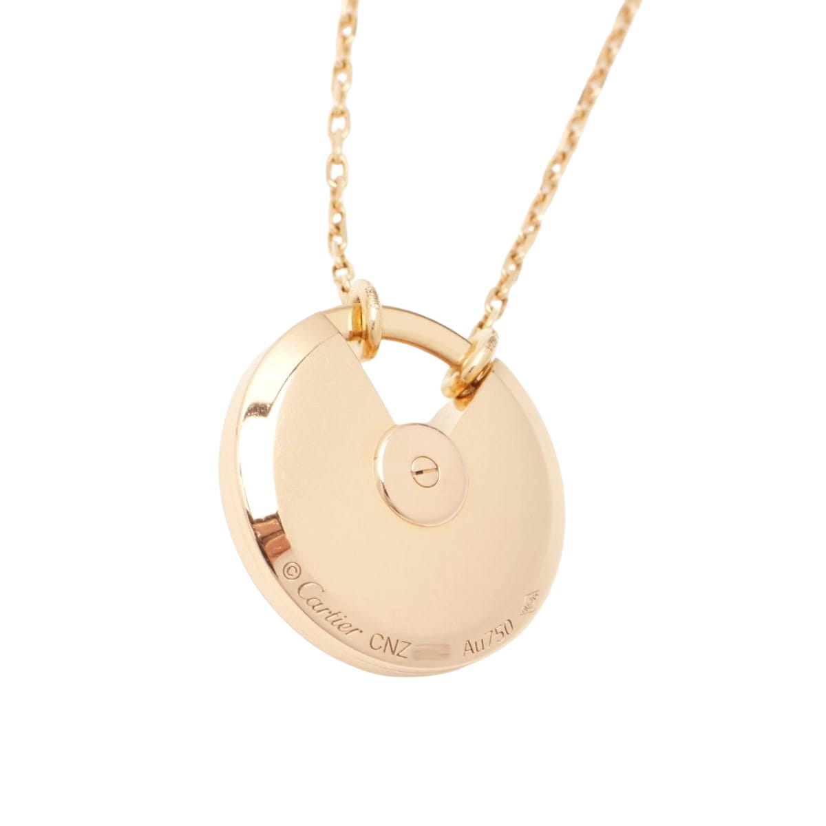 Sautoir Cartier Amulette PM en or rose et bois d'amourette - Castafiore